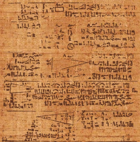 The Rhind Papyrus, which is currently located at the British Museum
